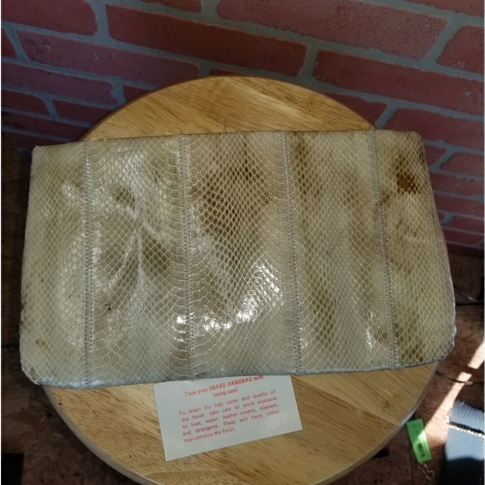 B.G. Street Vintage Snakeskin Clutch